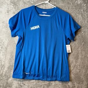 Hoka Performance Utility Running T-Shirt Blue‎ Women's Size Medium New